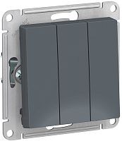Выключатель без рамки Systeme Electric AtlasDesign 3-кл. грифель картинка